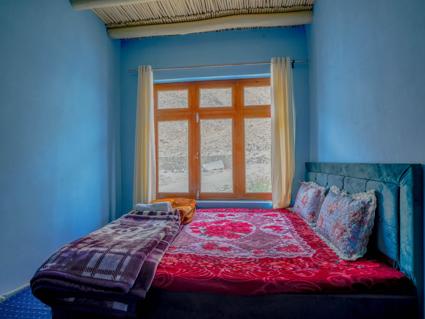 View from Spalzes Angmo homestay in Chumathang, Changthang, Ladakh