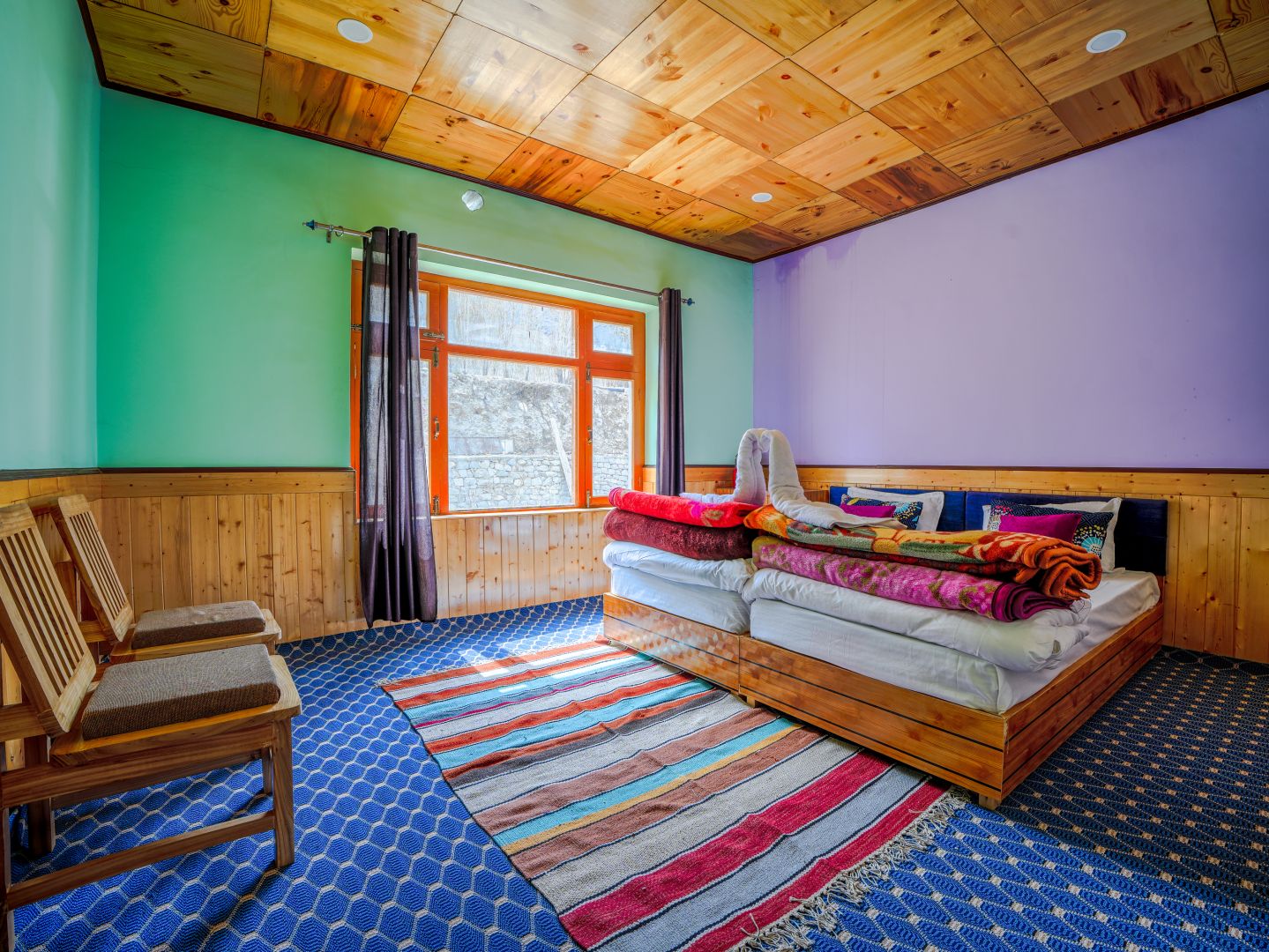 View from The Ri Homesaty homestay in Khardong, Changthang, Ladakh