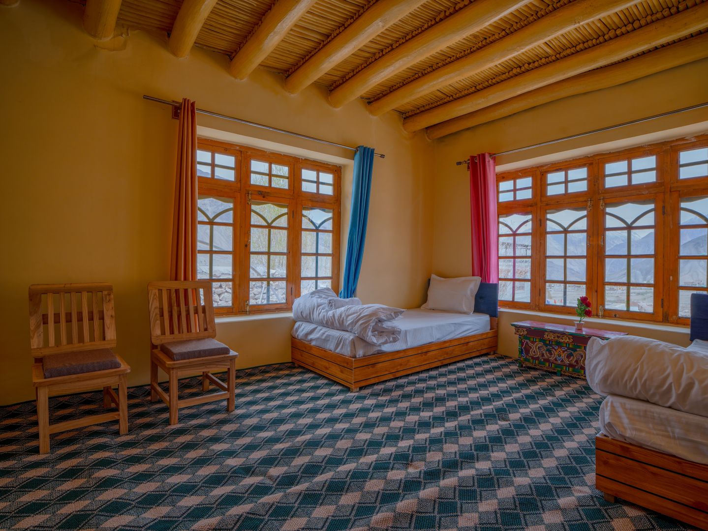 View from Karpon Kangbu homestay in Khardong, Changthang, Ladakh