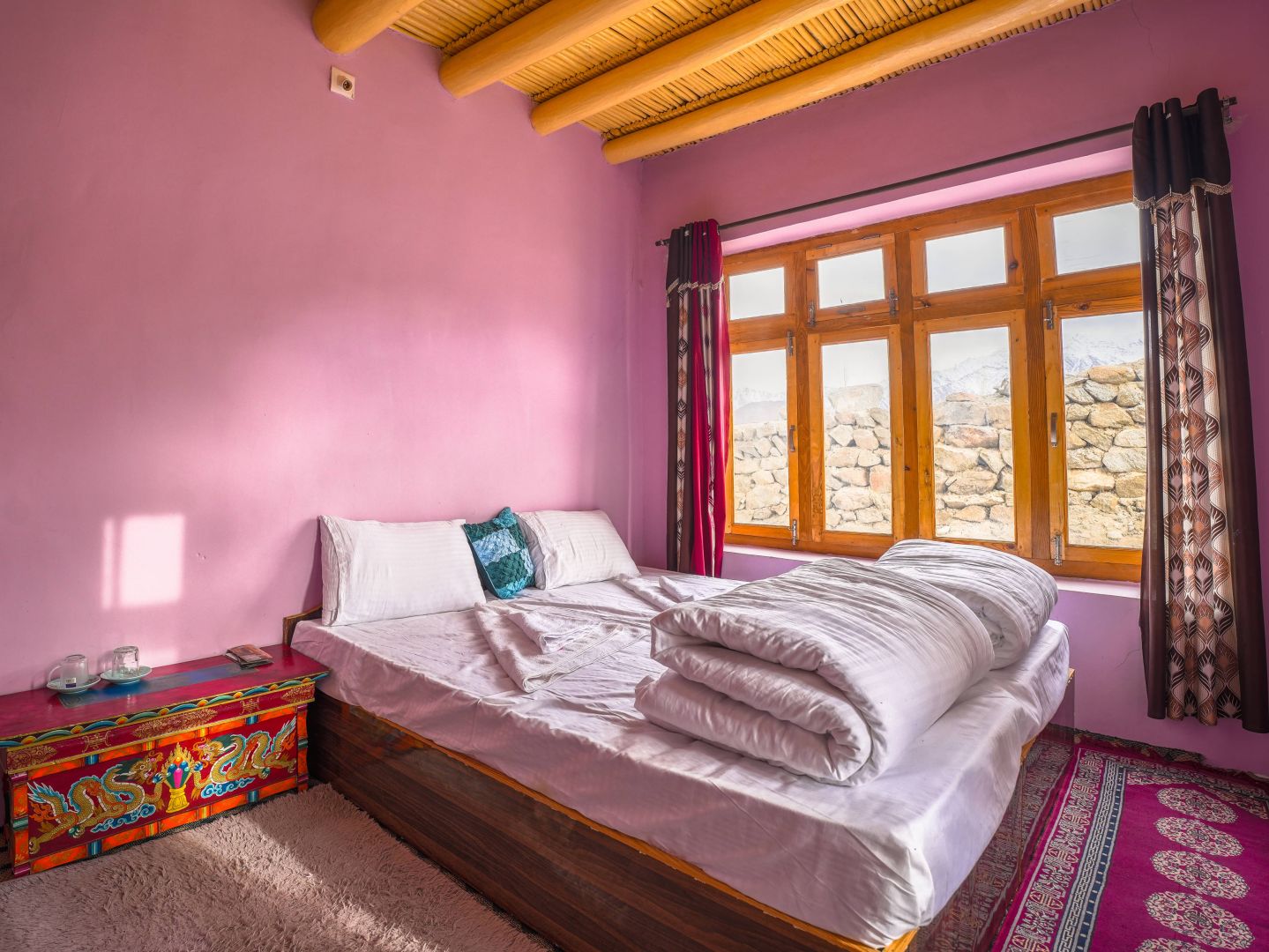 Room at Kunzes Lulu Homestay, a homestay in Likir, Sham, Ladakh